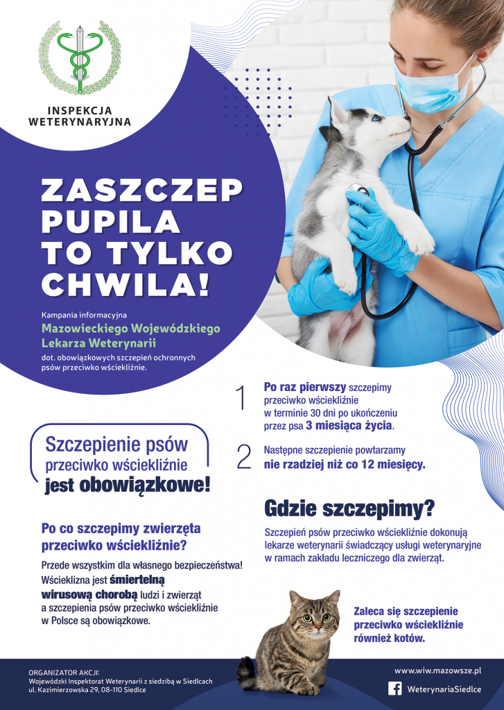 plakat informacyjny akcji zaszczep pupila