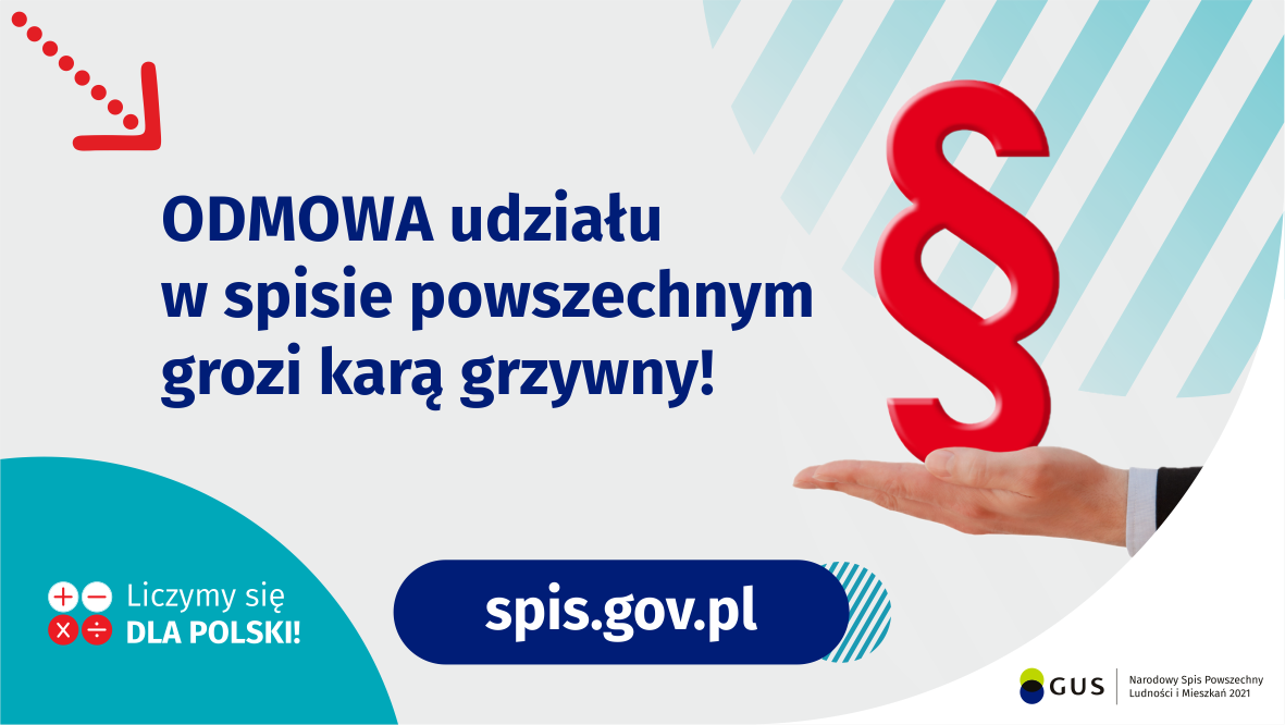 Odmowa udziału w spisie grozi karą grzywny.